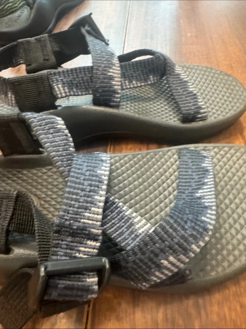Chaco Kids' Sandal in Black and Navy Webbing
